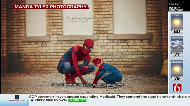 Spider-Man Takes Photos With 4-Year-Old For His Birthday