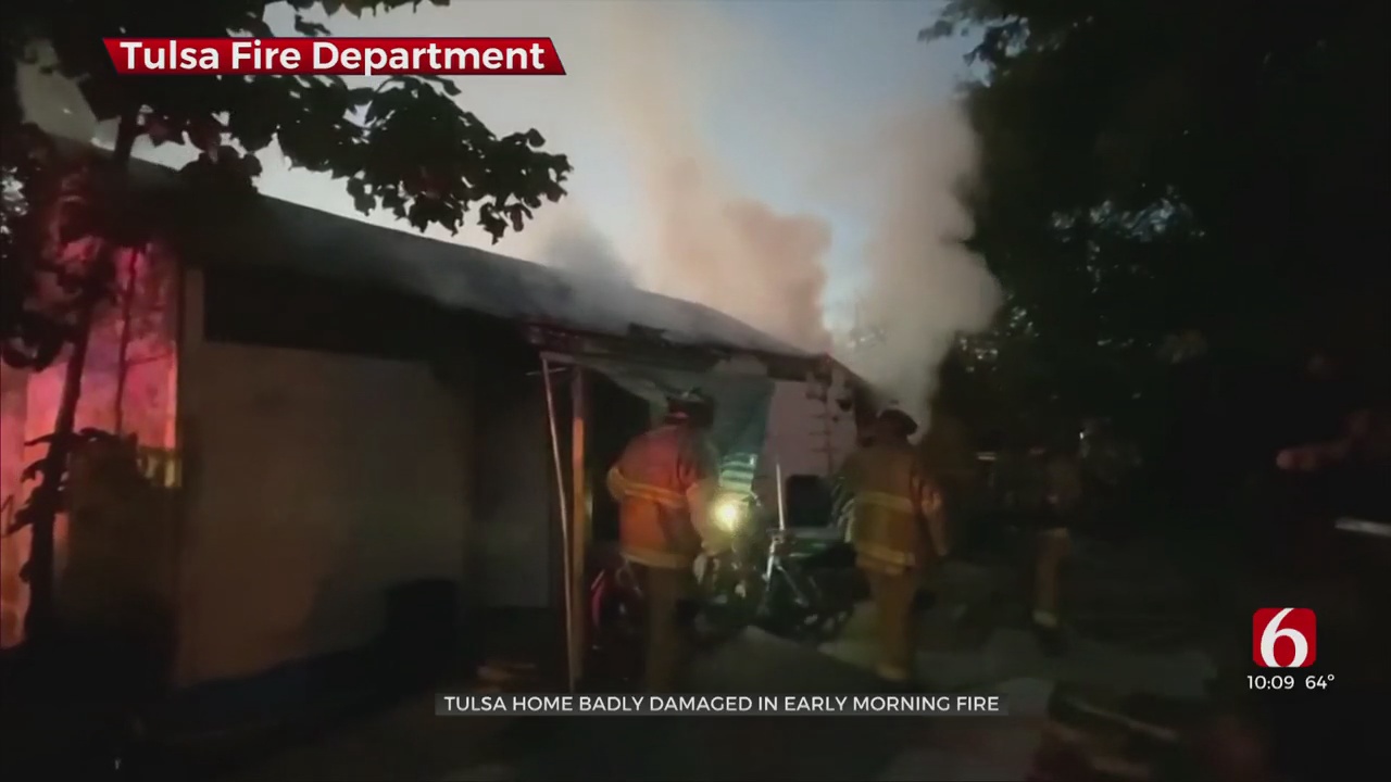 Tulsa Home Badly Damaged In Early Morning Fire 