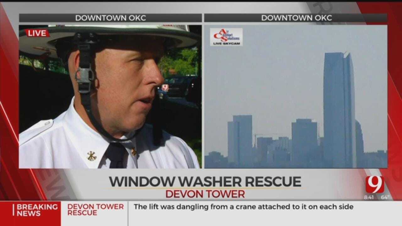 WATCH: OCFD Chief Benny Fulkerson Gives An Update On Devon Tower Rescue