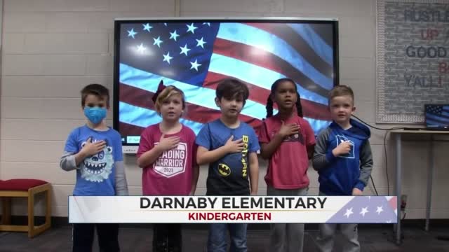 Daily Pledge: Students From Darnaby Elementary Kindergarten Class