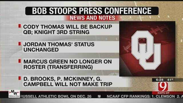 Bob Stoops Meets With Media
