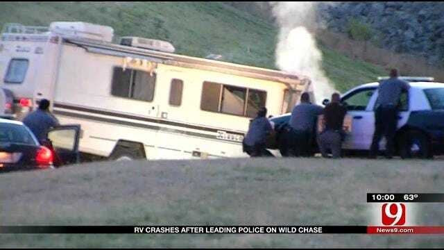 RV Crashes After Leading Police On Wild Chase In OKC