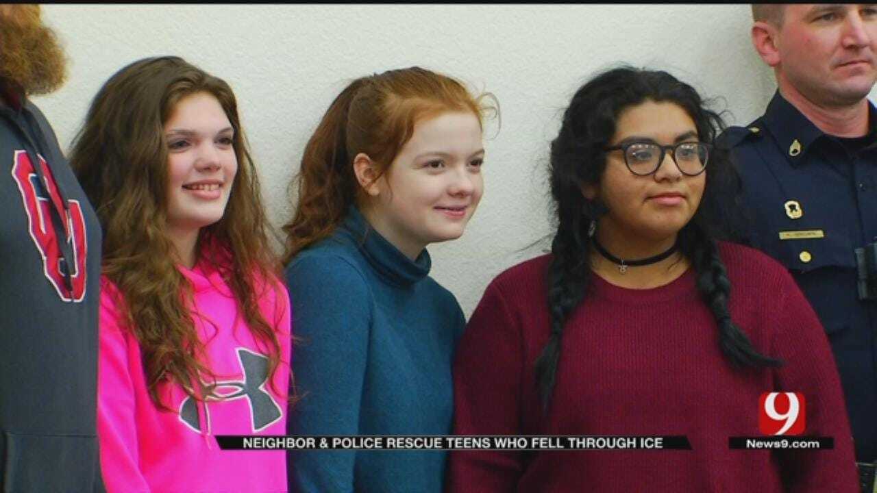 Neighbor, Moore Police Rescue Teens Who Fell Through Ice
