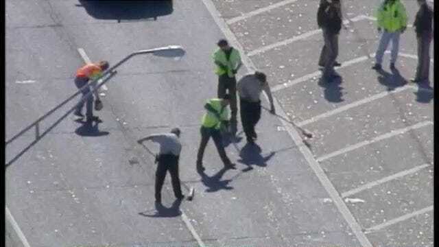 WEB EXTRA: View Of Pennies On Highway 75 From SkyNews6 Friday Afternoon