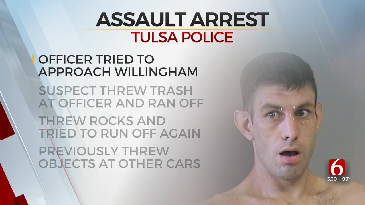 Man Accused Of Throwing Rocks At Cars Arrested By Tulsa Police
