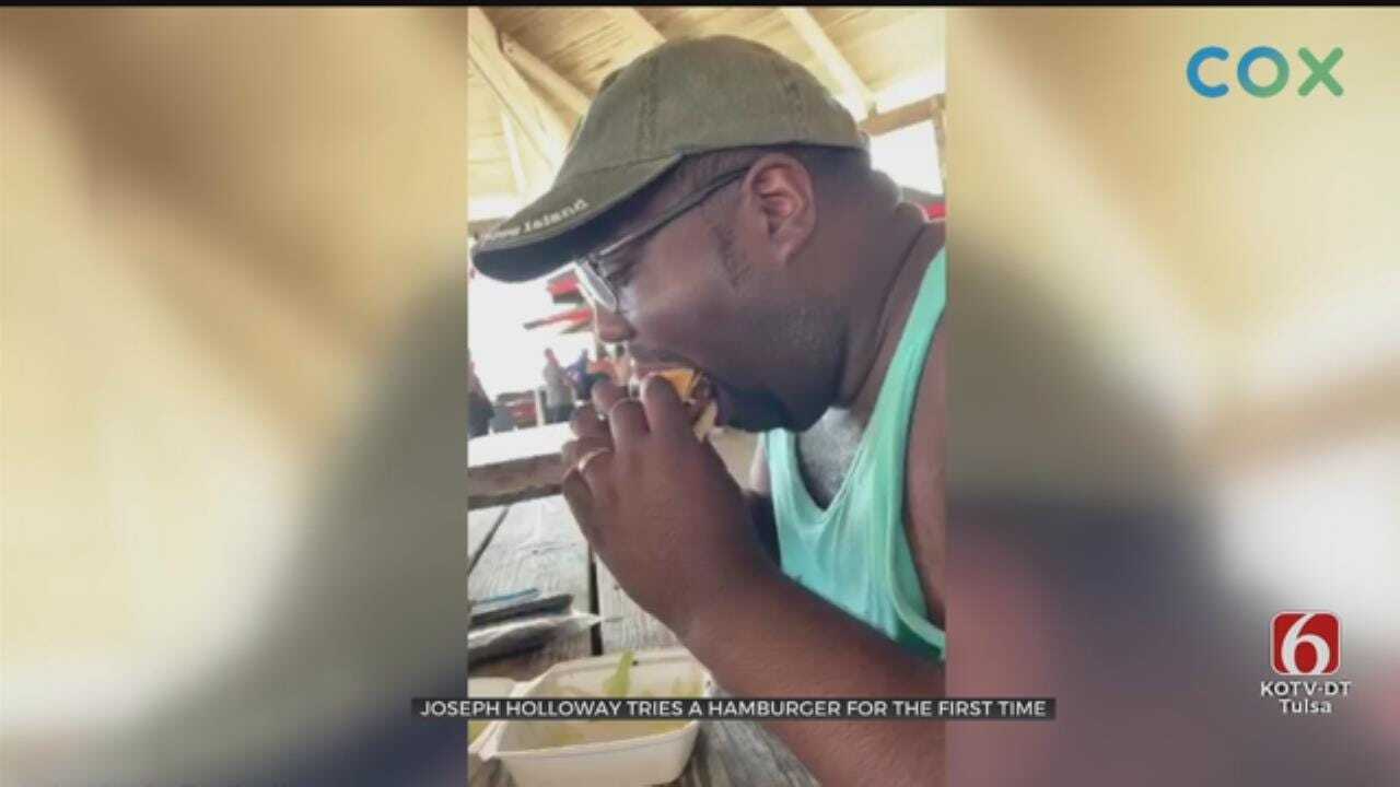 WATCH: News On 6's Joseph Holloway Tries A Burger For The 1st Time