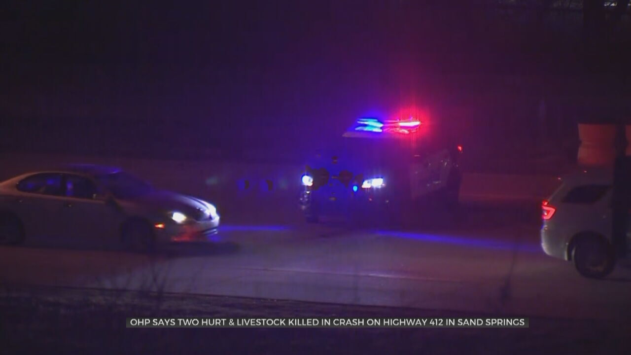 2 Injured, Livestock Killed After Crash Along Highway 412 In Sand Springs