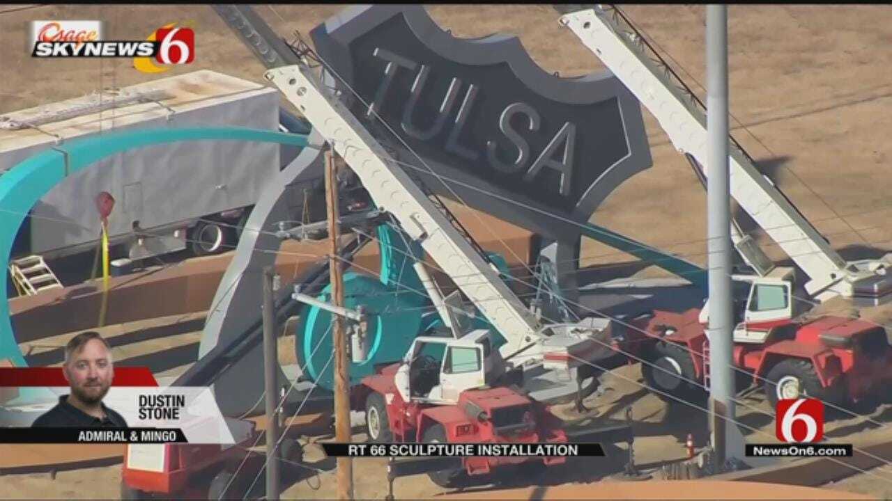 New Historic Route 66 Sculpture Being Built In Tulsa