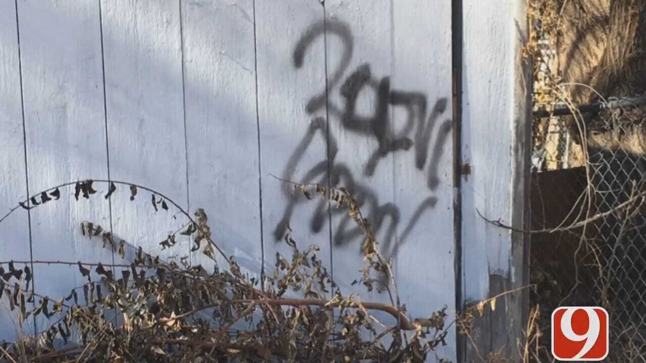 WEB EXTRA: Homes, Businesses Vandalized In Guthrie