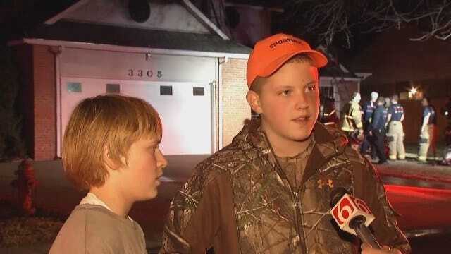 WEB EXTRA: Neighbor Kids Help Pull Man To Safety In Sand Springs Fire