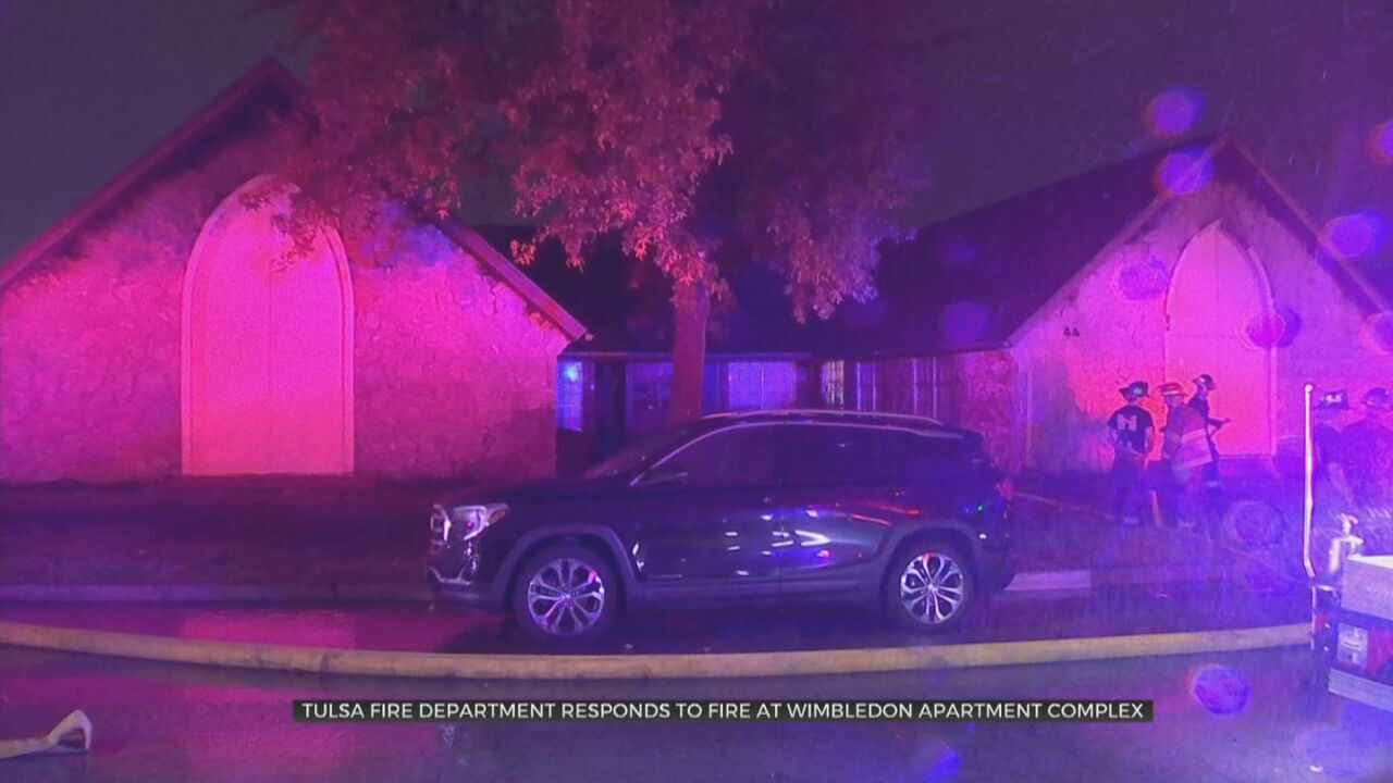 Tulsa Fire Department Responds To Fire At Wimbledon Apartments