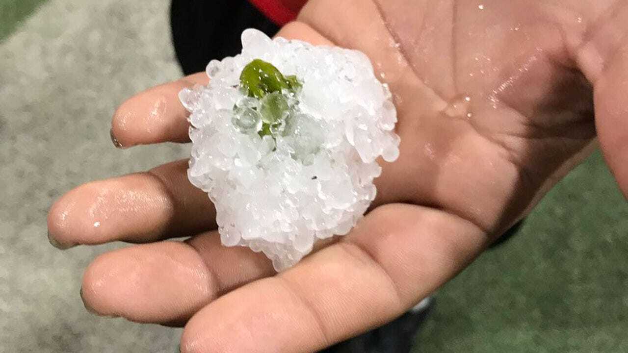 WATCH: Hail Cores Pass Over Shady Point, Poteau