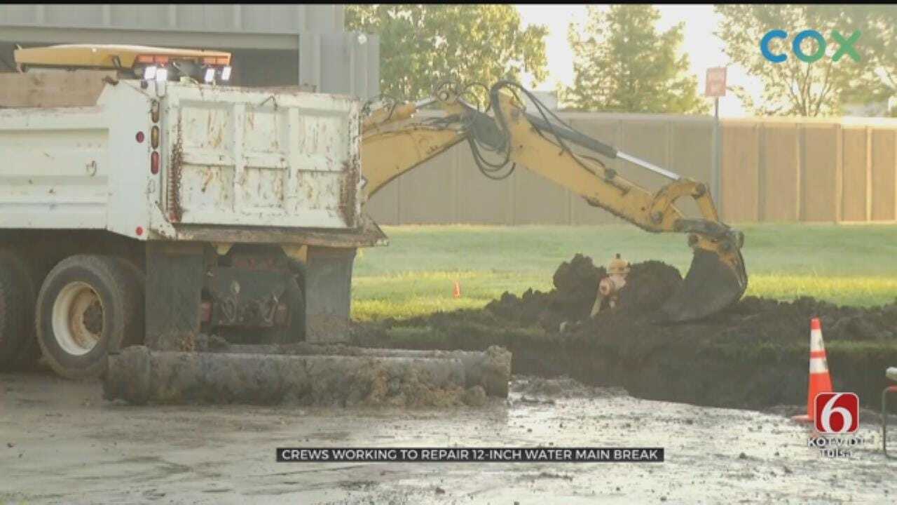 Dozens Of Tulsa Businesses Without Water Due To Main Break