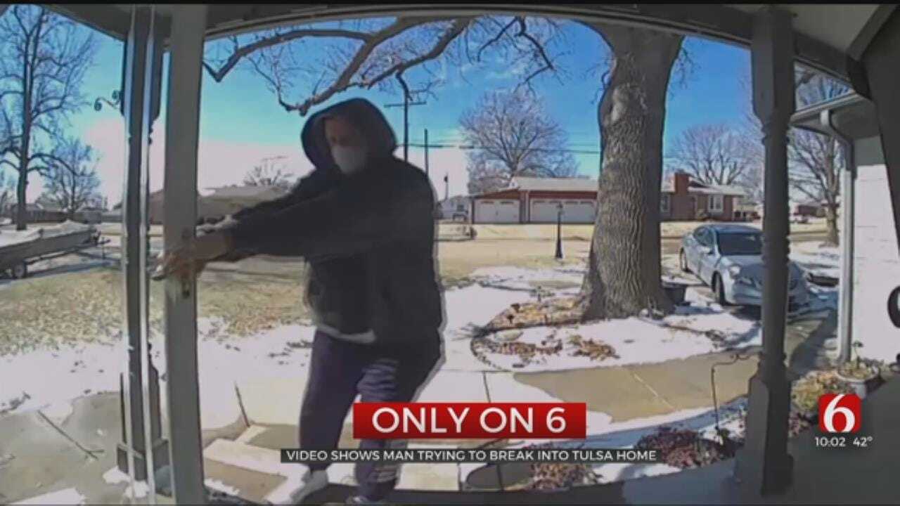 CAUGHT ON CAMERA: Man Tries To Break Into Tulsa Home