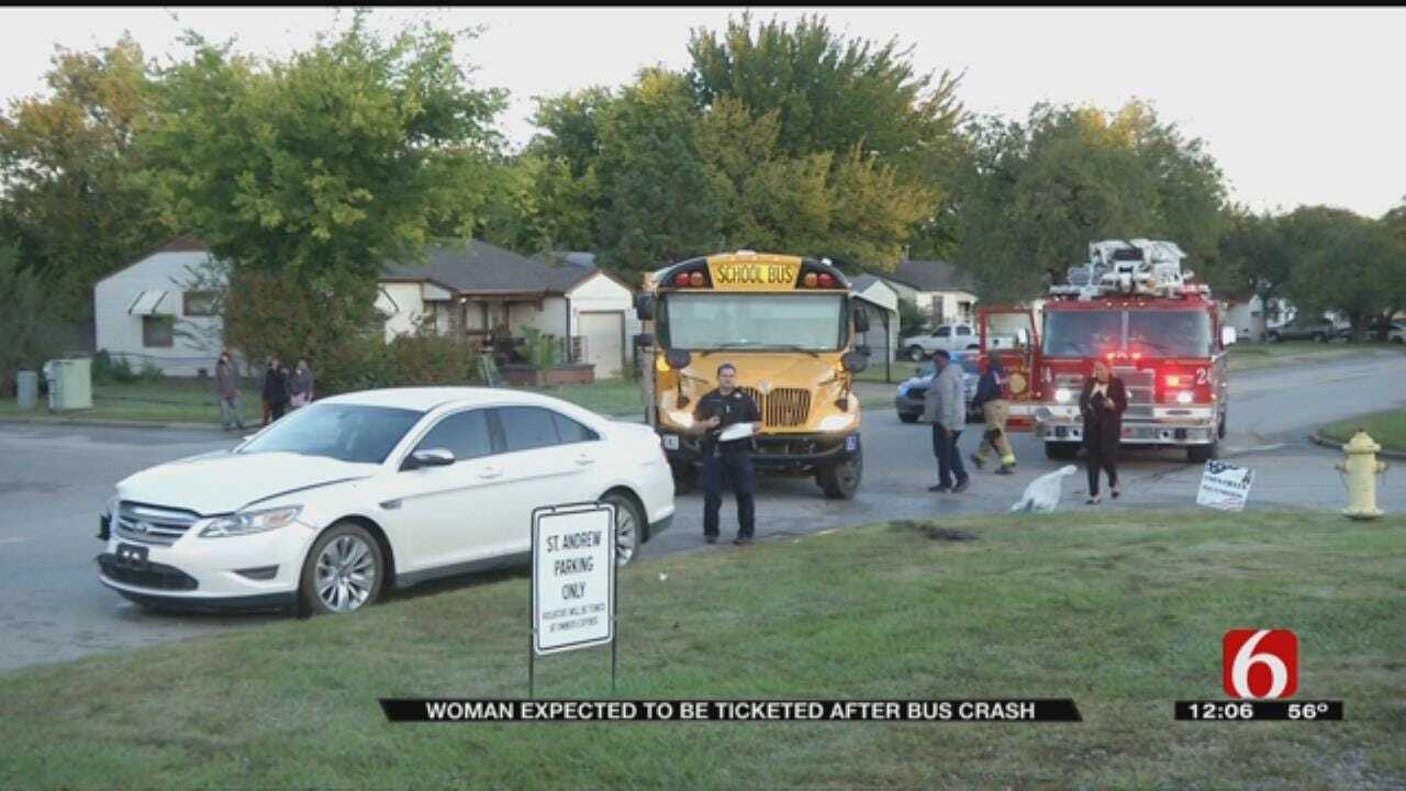 Driver Cited After Hitting Tulsa School Bus In No Passing Zone