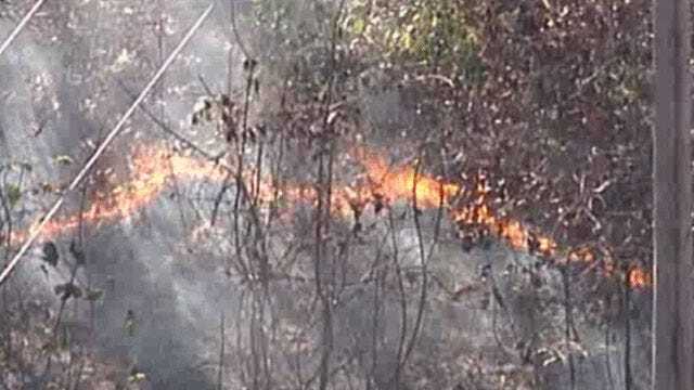 SkyNews6 Flies Over Sapulpa Area Grassfire