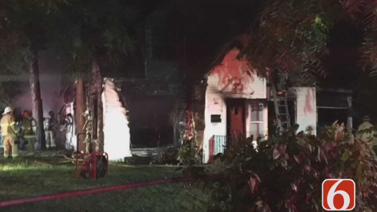 Joseph Holloway Reports From House Fire On North Delaware In Tulsa