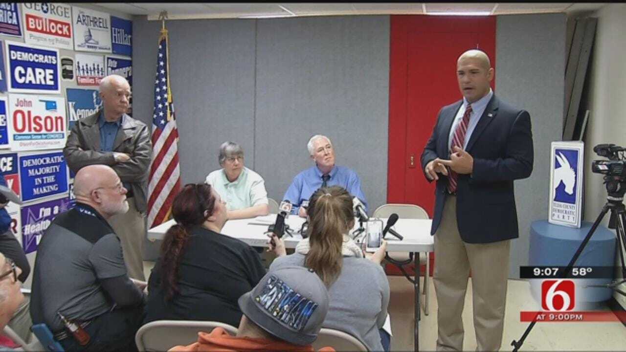 Republican Sheriff Candidate Crashes Tulsa Democrats' Press Conference