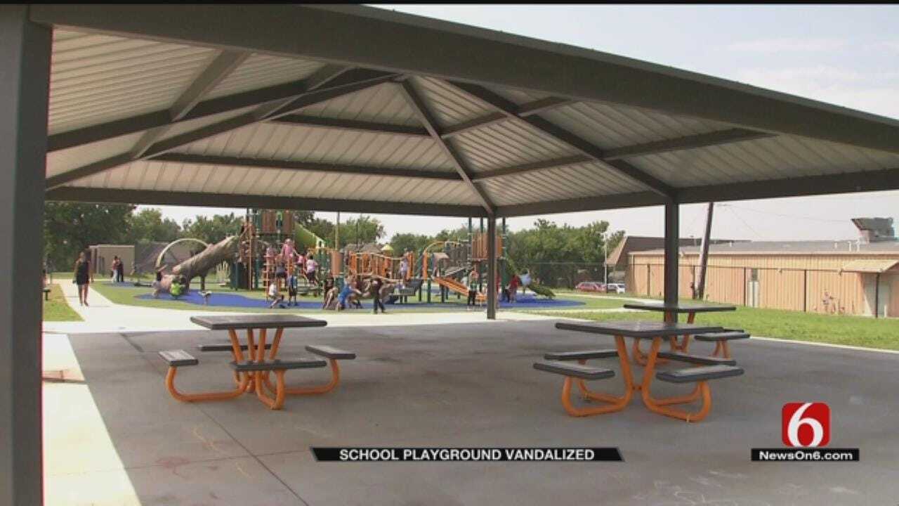 Vandals Deface New Coweta School Playground