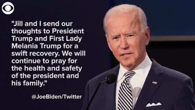 WATCH: Joe Biden Sends Well-Wishes To President Trump, First Lady After COVID-19 Diagnosis