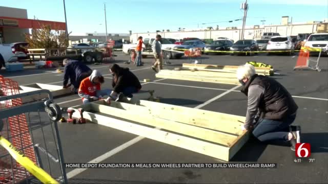 Home Depot Foundation Teams With Meals On Wheels To Build Wheelchair Ramp