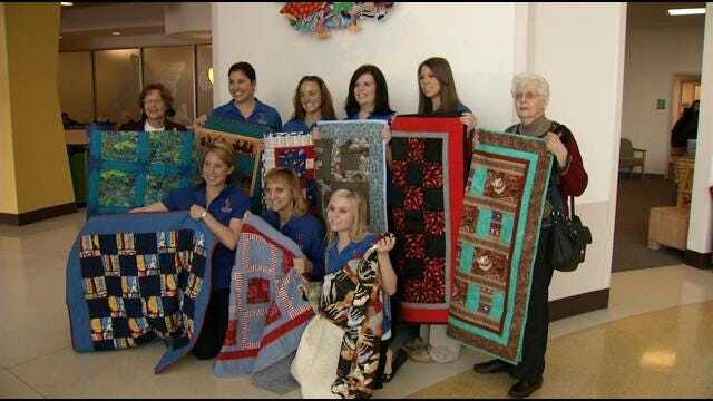 Group Delivers Handmade Quilts To Kids In Tulsa Hospital