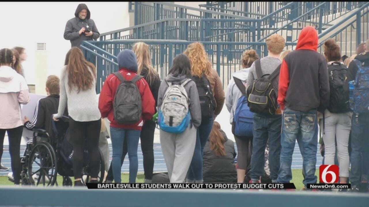 Bartlesville Students Protest Funding Cuts By Holding Walkout