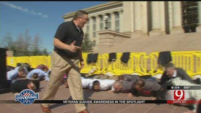 Group Takes To Capitol Steps To Bring Awareness Of Veteran Suicide