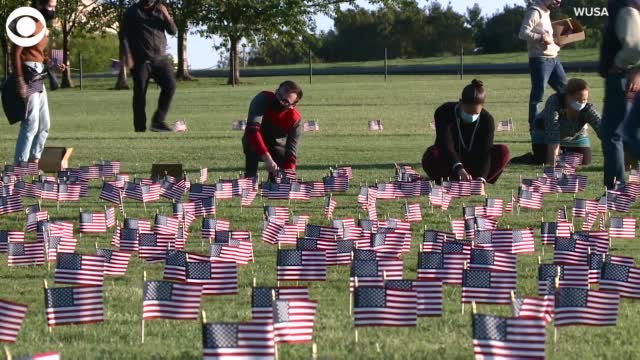 Watch: Thousands Of Flags Installed Near The Washington Monument