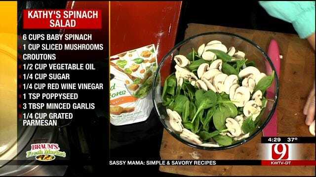 Kathy's Spinach Salad With Poppy Seed Dressing