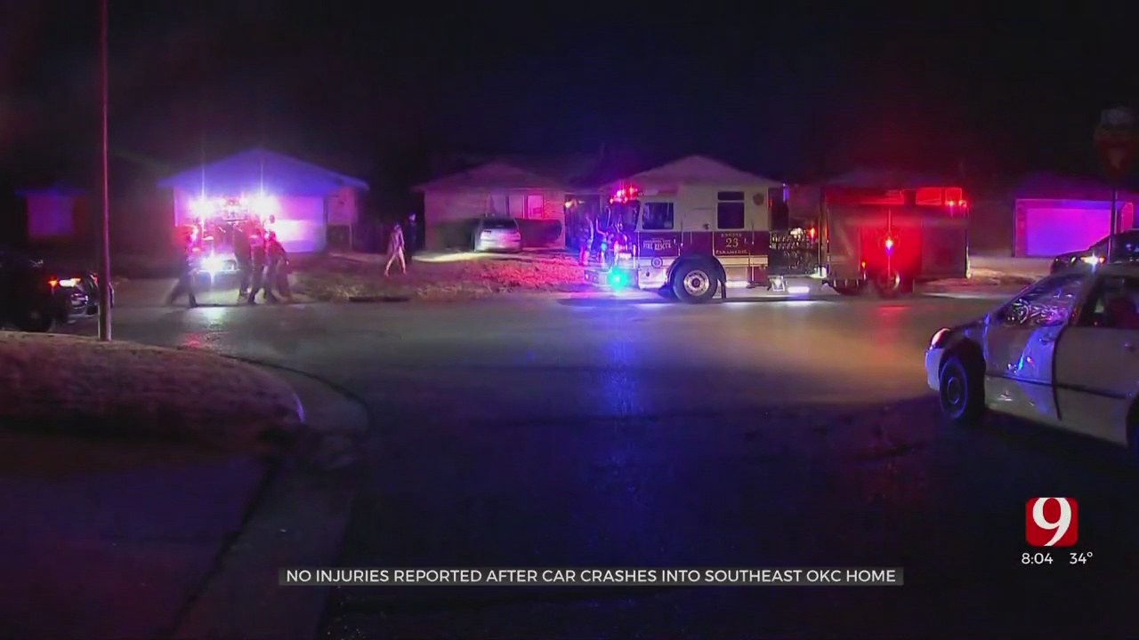 No Injuries Reported After Car Crashes Into SE OKC Home