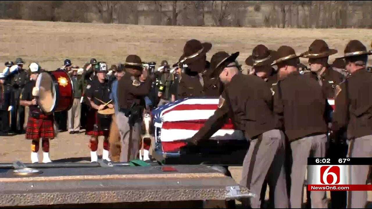 Mourners Gather To Honor Fallen Oklahoma Trooper Nicholas Dees