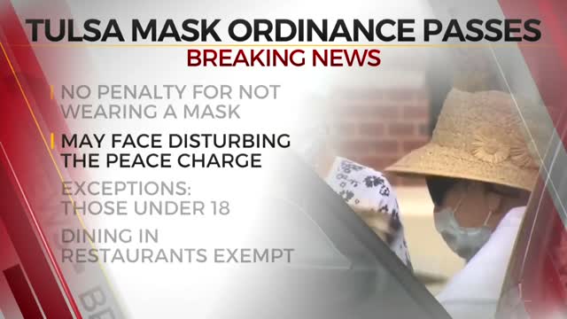 City Of Tulsa Passes Mask Mandate