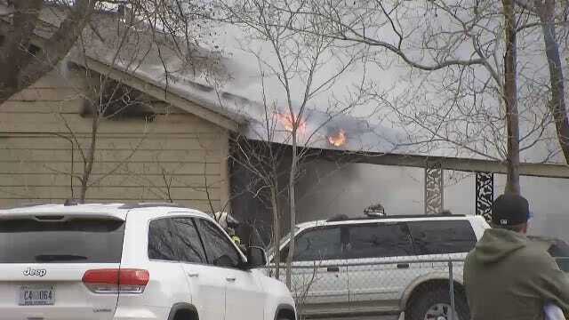 WEB EXTRA: Woman Injured In Catoosa House Fire