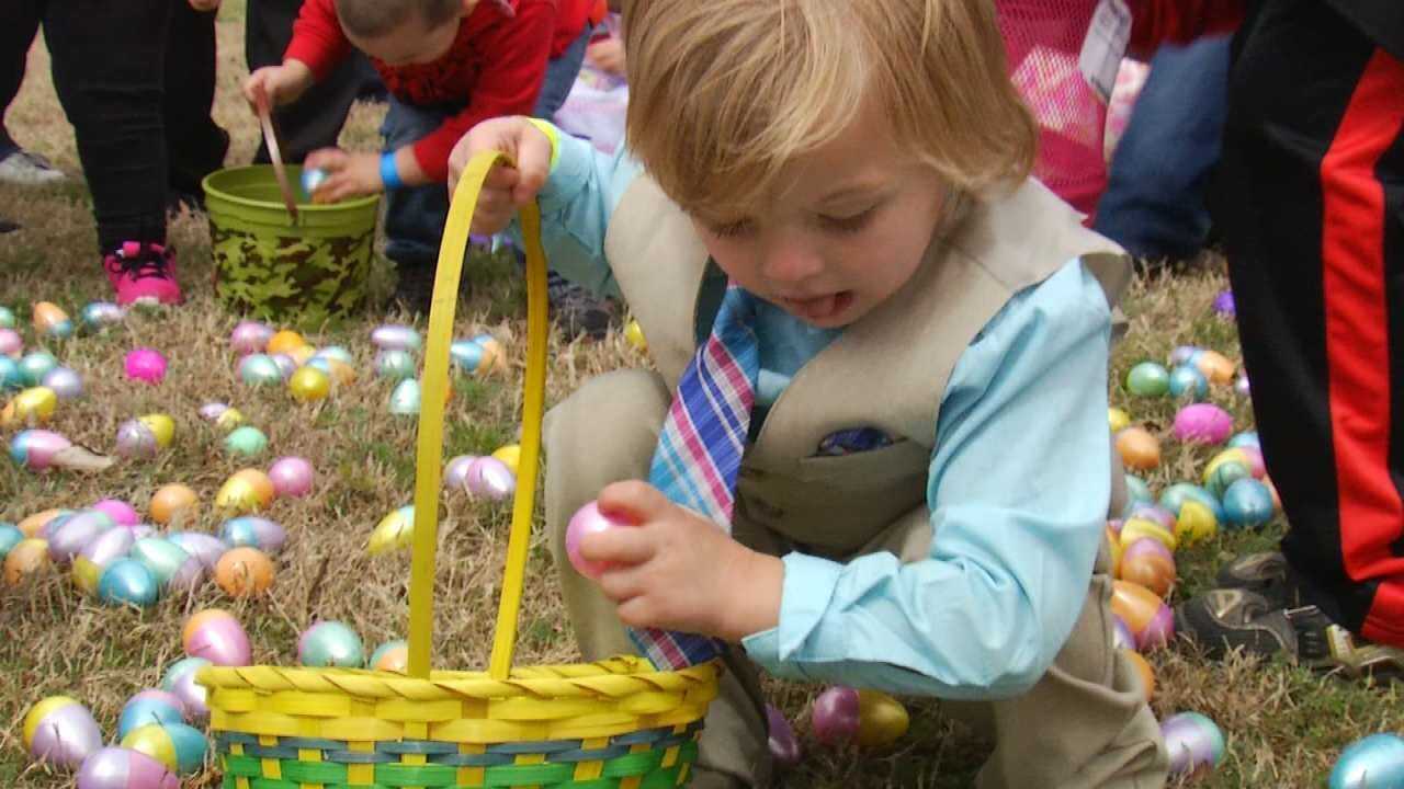 Helicopters Drop 20,000 Eggs In Sand Springs On Easter Sunday