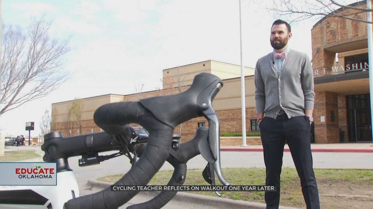Tulsa Teacher Who Biked To Capitol Pedals On For His Students