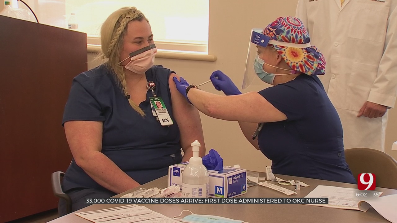 Oklahoma City Nurse Receives First COVID-19 Vaccination In The State