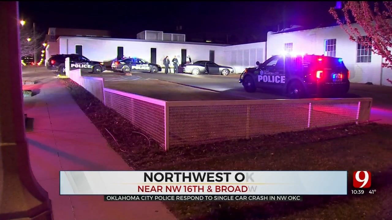 Oklahoma City Police Respond To Single Car Crash In NW OKC