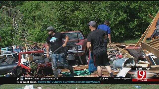 Mustang Residents Clean Up After EF-0 Tornado