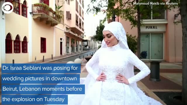 Watch: Explosion In Beirut Interrupts Bride's Wedding Photos