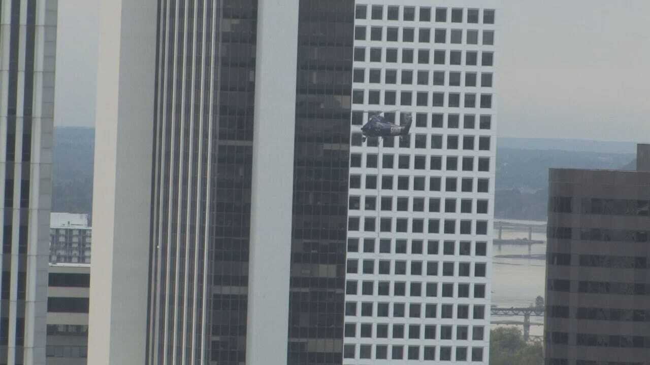 WEB EXTRA: Osage SkyCam Video Of Helicopter At Summit Building