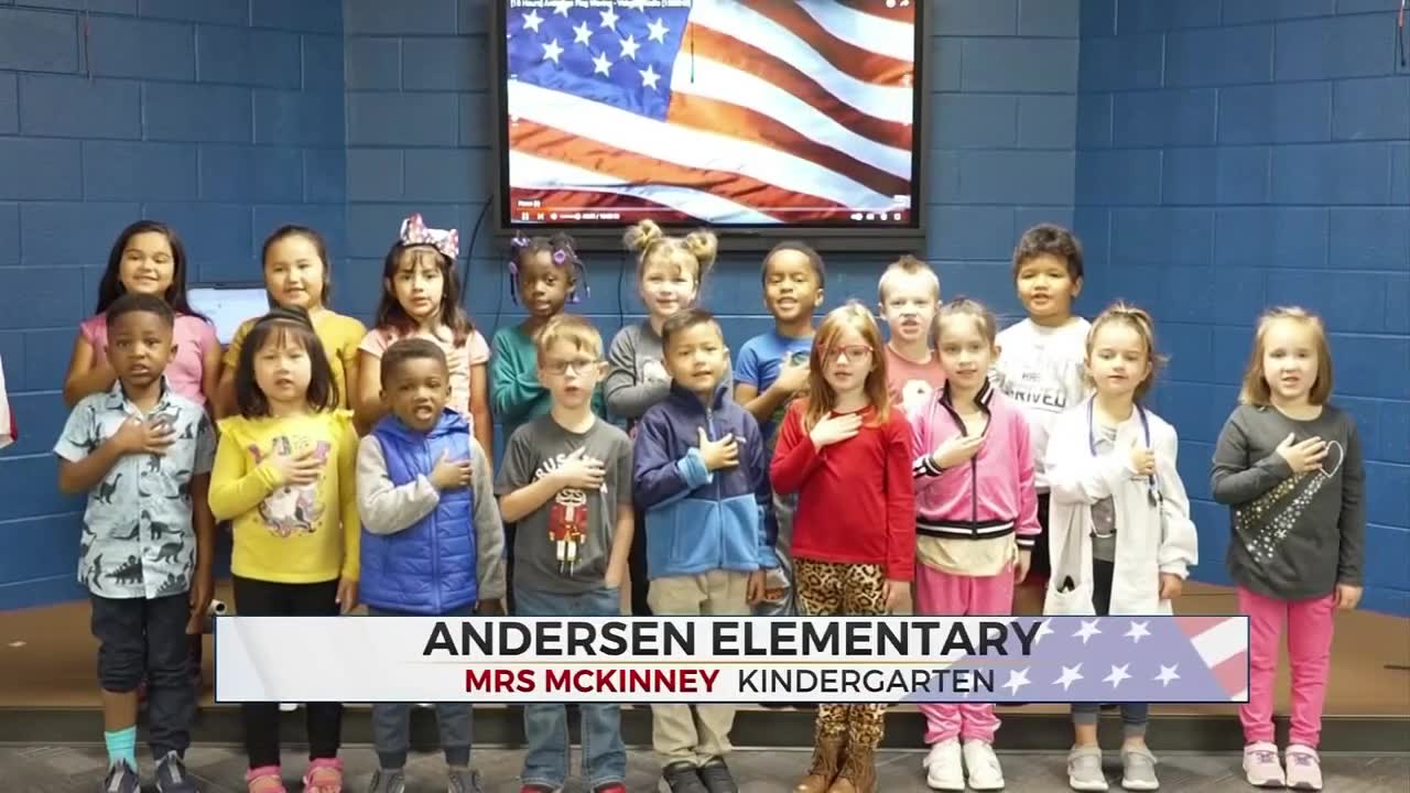 Daily Pledge: Mrs. McKinney's Kindergarten Class From Andersen Elementary