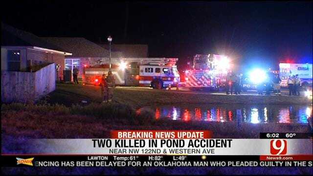 2 Dead After Car Submerges In NW OKC Pond