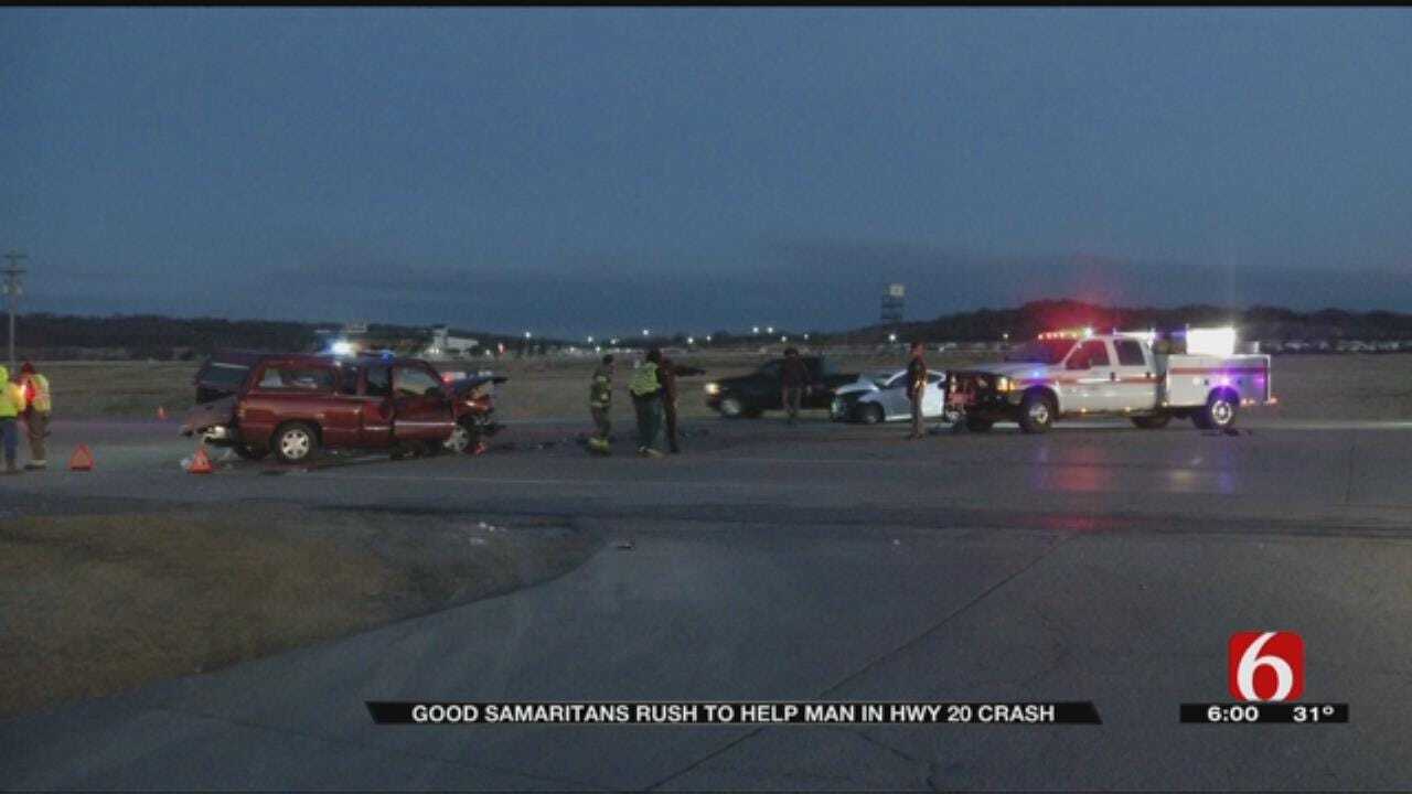 Good Samaritans Rush To Help Man In Hwy 20 Crash