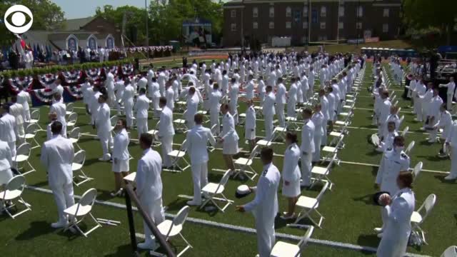 Watch: U.S. Coast Guard Academy Graduates Celebrate Graduation