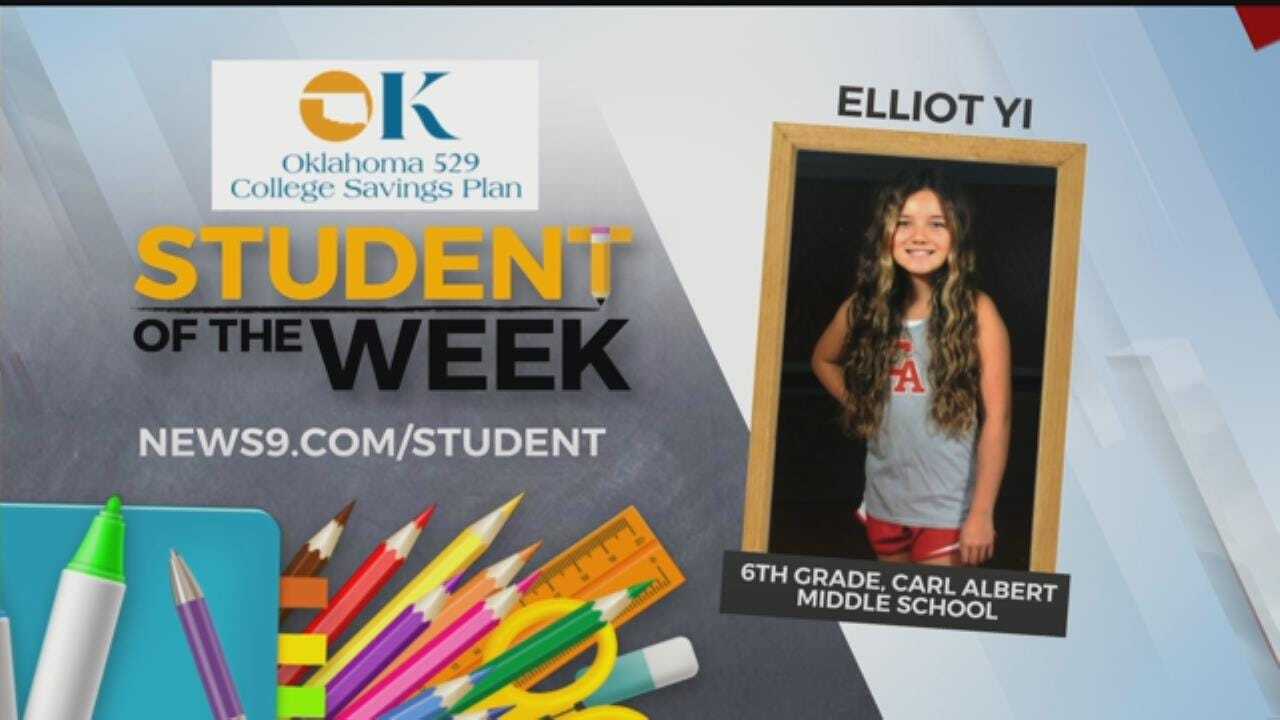 Student Of The Week: Elliot Yi, Carl Albert Middle School
