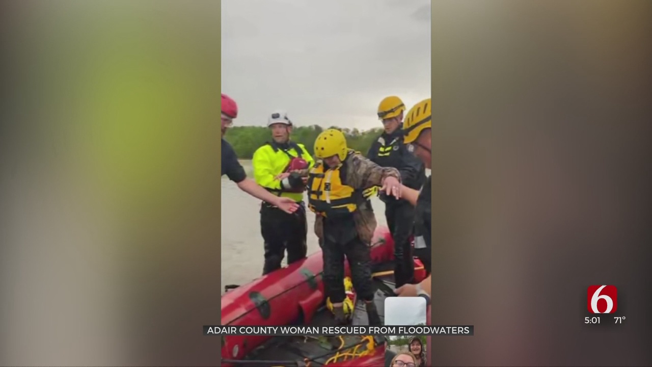 Adair County Woman Rescued From Floodwaters 