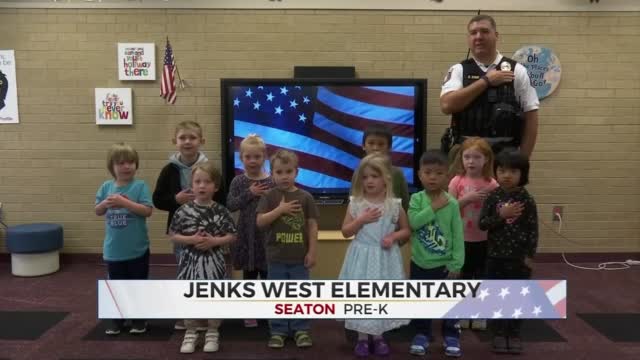 Daily Pledge: Students From Mrs. Seaton's Pre-K Class