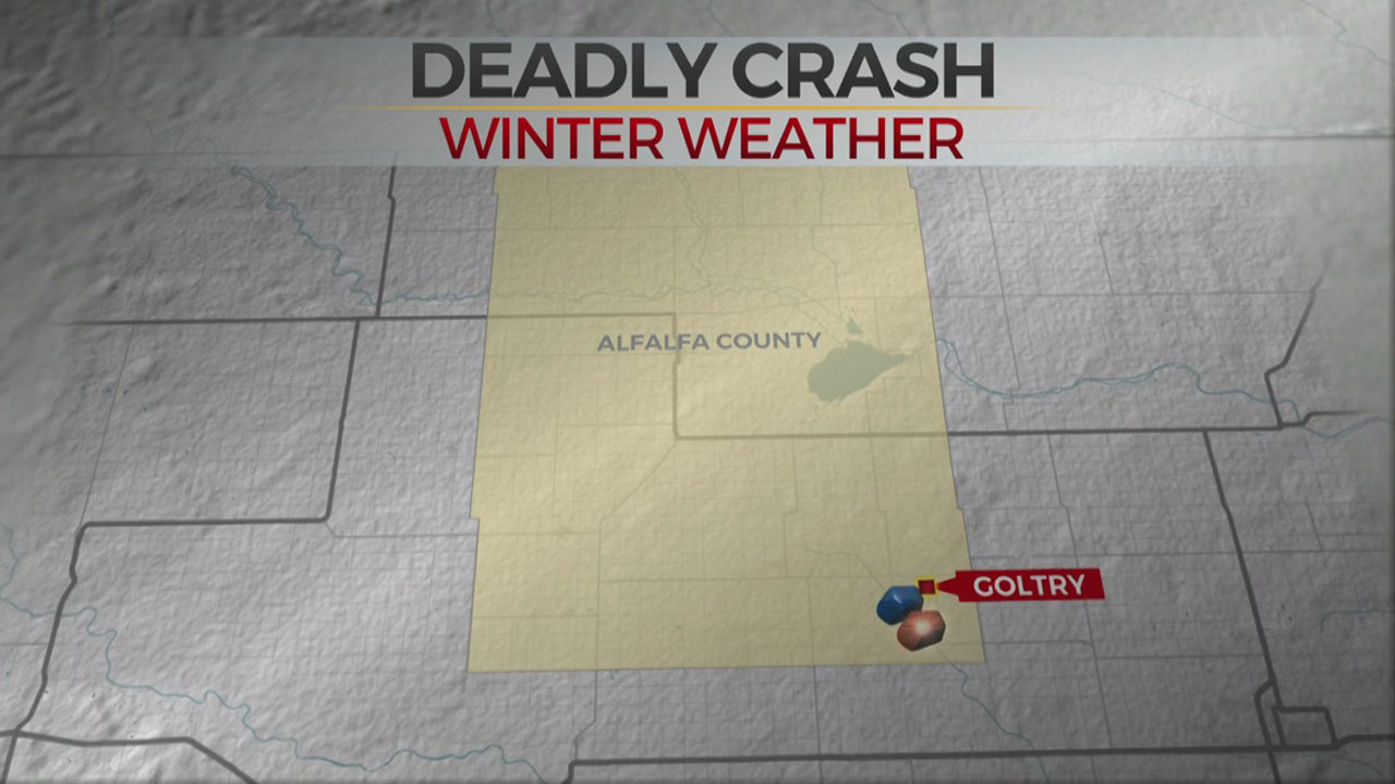 Woman Dies In Alfalfa Co. Crash During Winter Weather  
