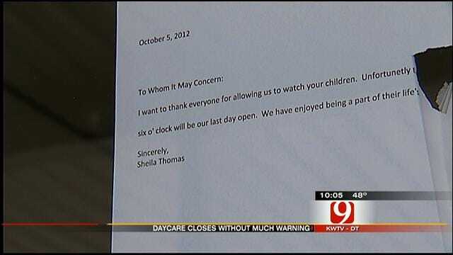 OKC Daycare Closes Without Warning Clients, Employees